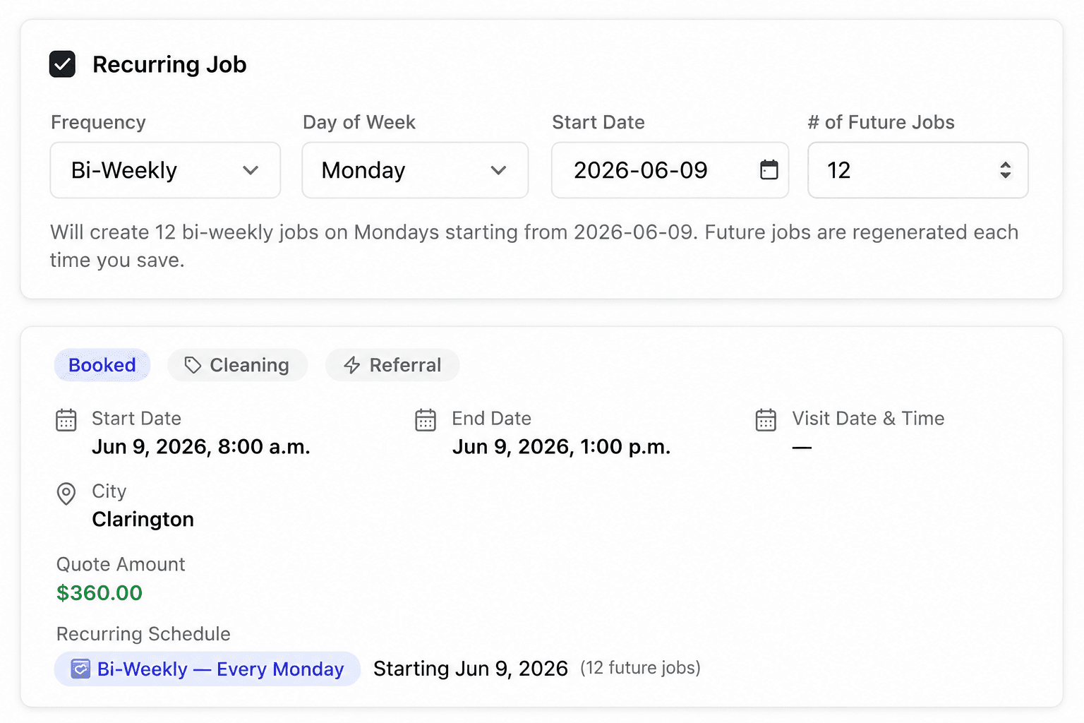 Recurring Jobs Management Software