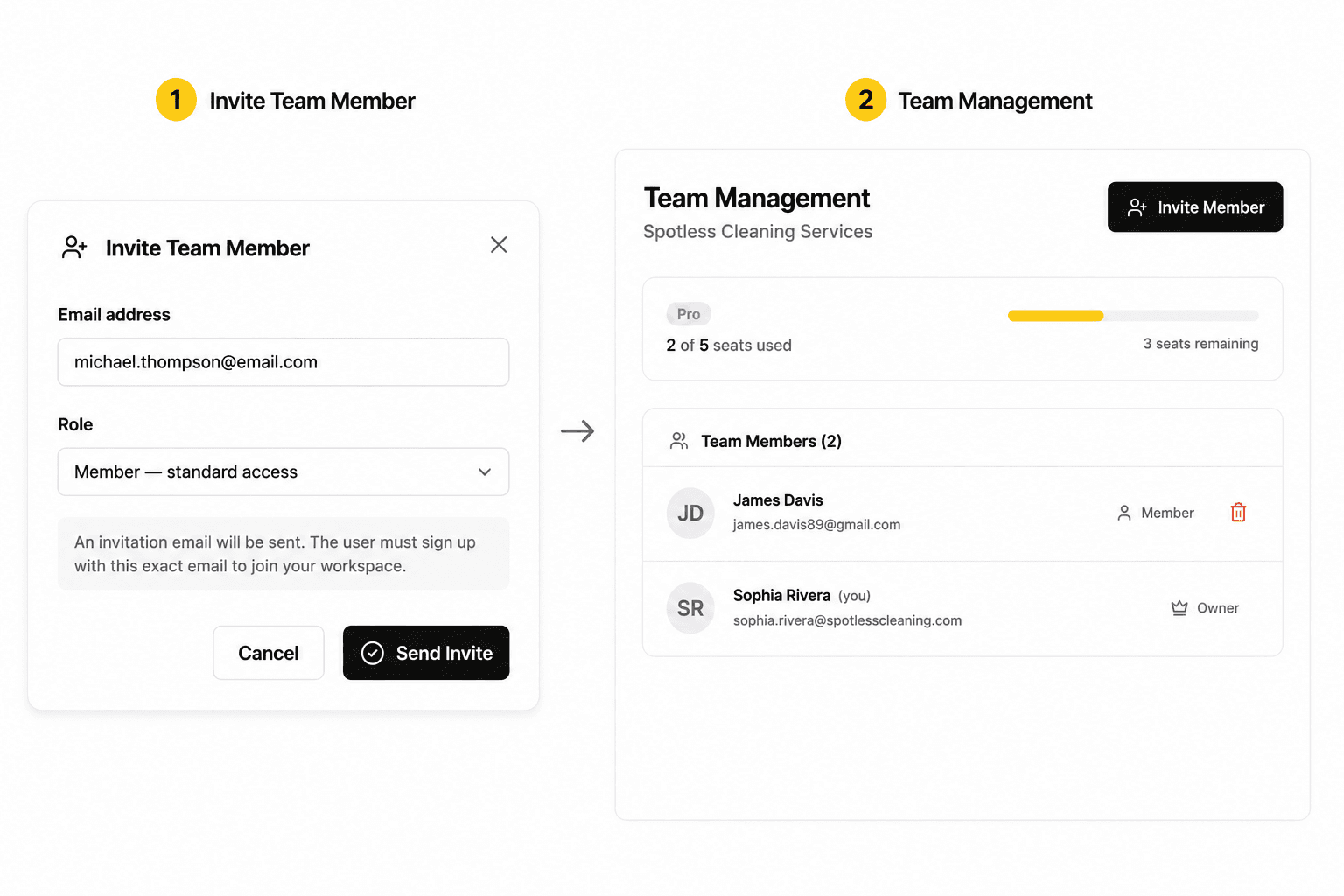 Team Management Software with Roles and Permissions