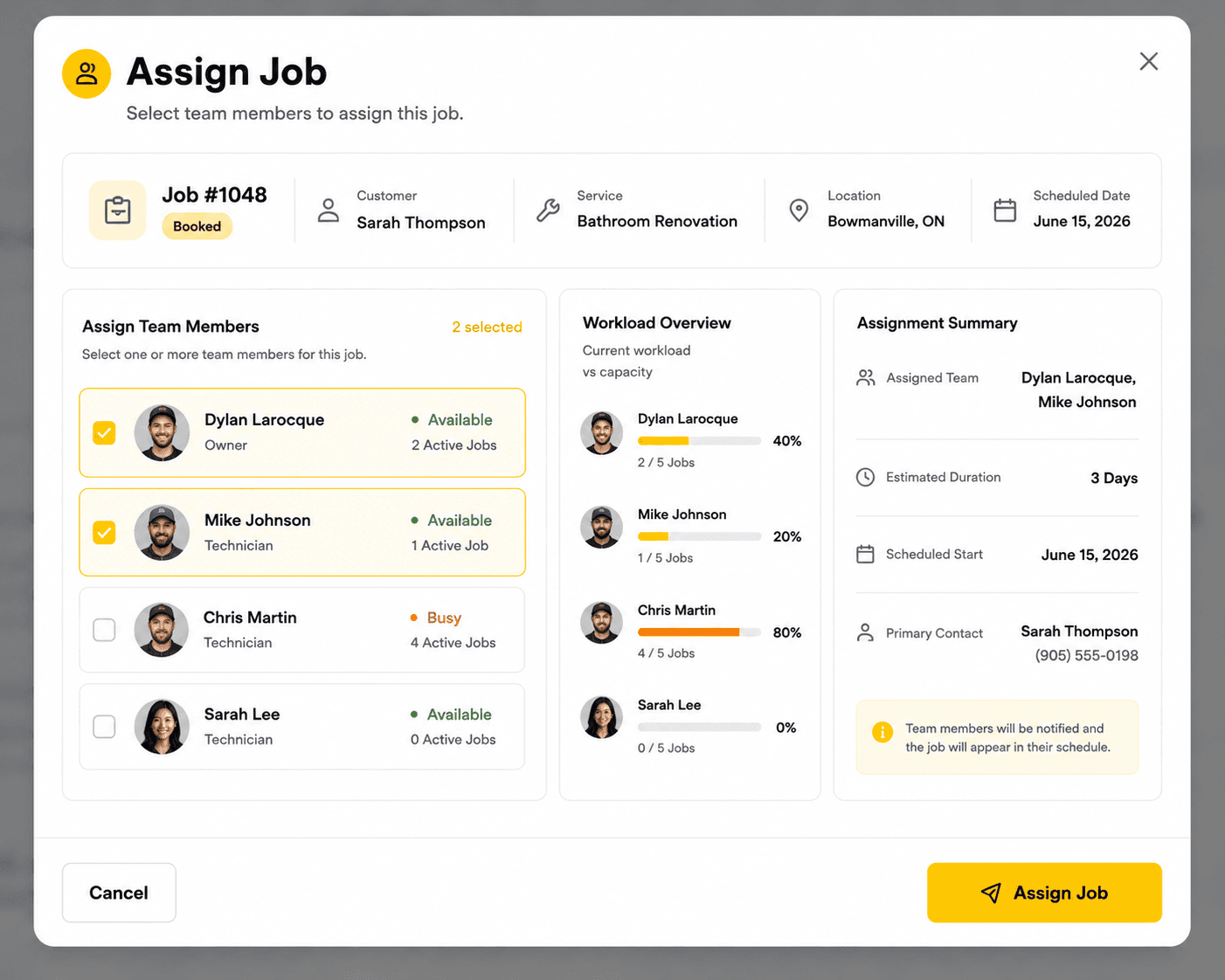 Job Assignment Software for Service Businesses