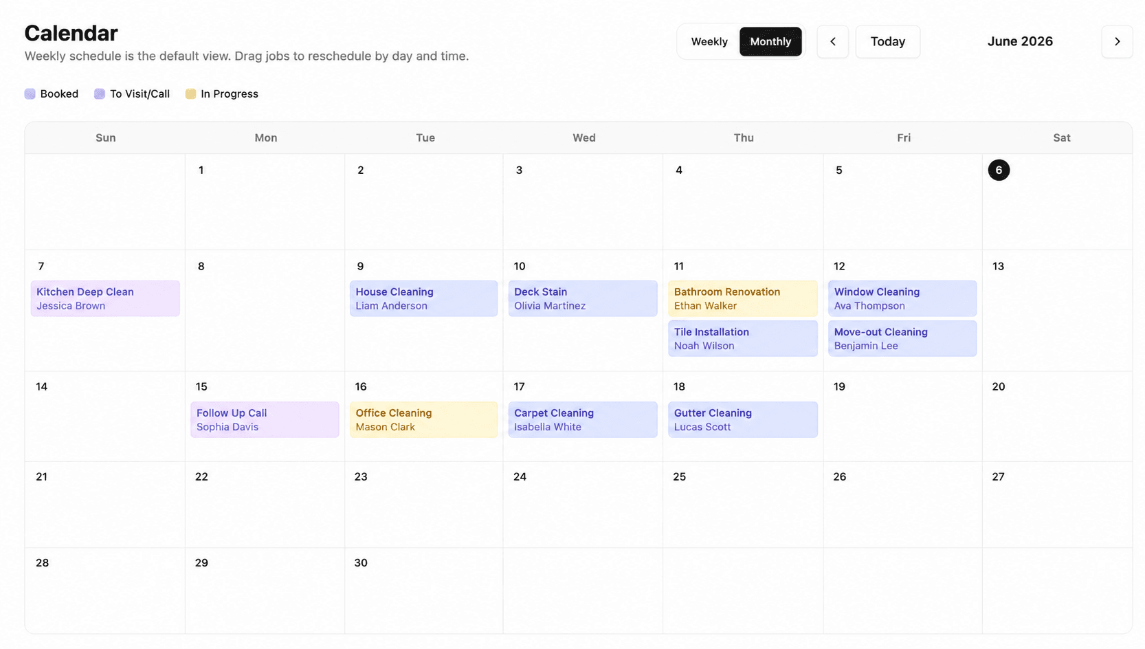 Job Scheduling and Calendar Software